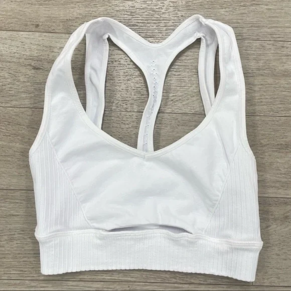 Closeout▪️Free People White Good Karma Cut Out Bra - Picture 3 of 7